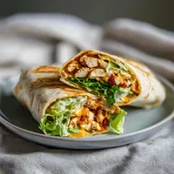Low Carb Cheesy Garlic Chicken Wrap