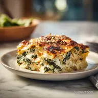 Baked Chicken and Spinach Casserole with Cream Cheese for 5 Servings