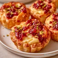 Cranberry Brie Bites with Puff Pastry