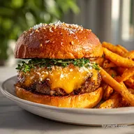 Burger Side Recipe with Crispy Garlic Fries: Crispy Baked