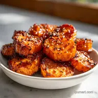 Crispy Garlic Sweet Potato Bites in 35 Mins