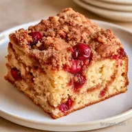 Dried Cranberry Coffee Cake with Sour Cream