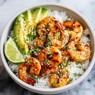 Grilled Shrimp Bowl Recipe with Lime