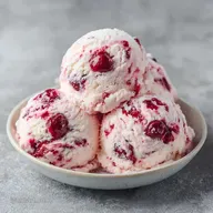 Cherry Ice Cream with Condensed Milk