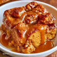 Pumpkin Bread Pudding for 9 Servings