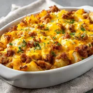Sausage Egg Hash Brown Bake for 8