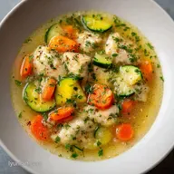 Summer Chicken Vegetable Soup: 4 Servings
