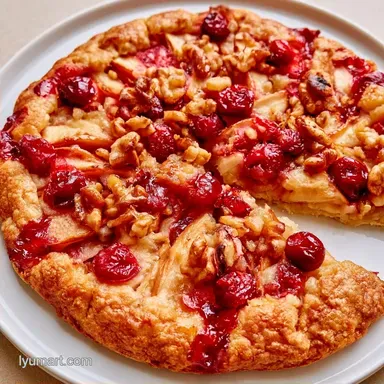 Apple Cranberry Walnut Pie for 8 Slices
