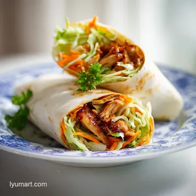 Asian Chicken Wraps: 30 Minute Recipe Recipe Card