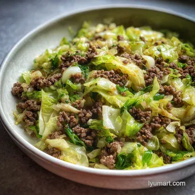 Beef Mince and Cabbage Recipe One-Pot in 30 Minutes Recipe Card