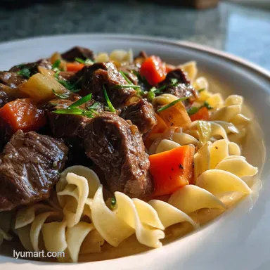 Beef Tips and Noodles Slow Cooker Recipe