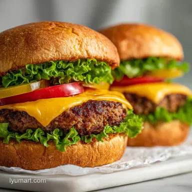 Burgers in Air Fryer: Succulent with a Crispy Crust Recipe Card