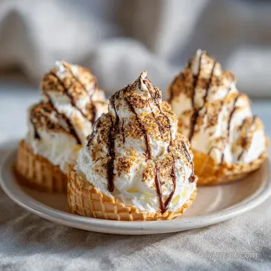 Campfire Cones with Molten Chocolate and Waffle Shell in 20 Minutes Recipe Card