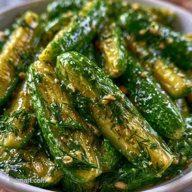 Canned Dill Pickle Recipe for 4 Quarts Recipe Card