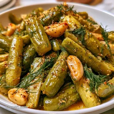 Crispy Canned Garlic Pickle Spears Recipe Card