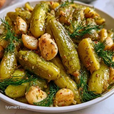 Crispy Canned Garlic Pickle Spears