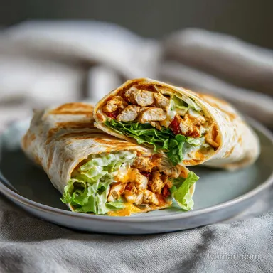 Low Carb Cheesy Garlic Chicken Wrap Recipe