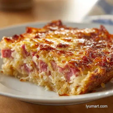 Reuben Casserole for 8 Servings Recipe Card
