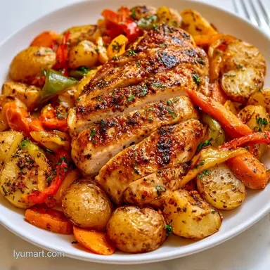 Chicken Foil Packets with Potatoes Recipe Card