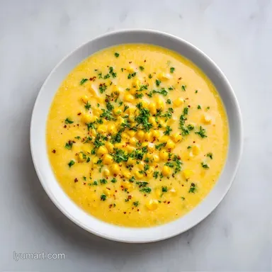 Chilled Corn Soup for 4 Servings Recipe Card