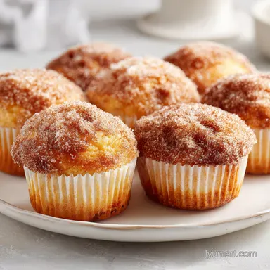 Cinnamon Sugar Donut Muffins in 35 Min Recipe Card