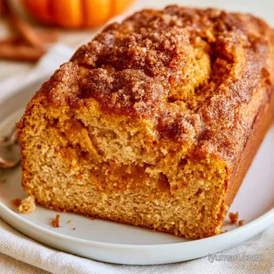 Caramelized Cinnamon Sugar Pumpkin Bread Recipe Card