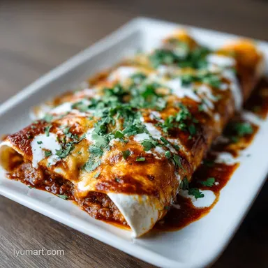 Chicken Enchiladas with Red Sauce in 45 Minutes Recipe Card