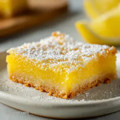 Lemon Bars: 16 Bars with Buttery Shortbread and Citrus Custard