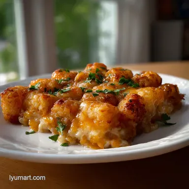 Tater Tot Casserole Recipe: Velvety Beef & Crisp Top Recipe Card