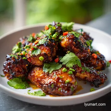 Coca Cola Chicken Wings Recipe for 4 Servings Recipe Card