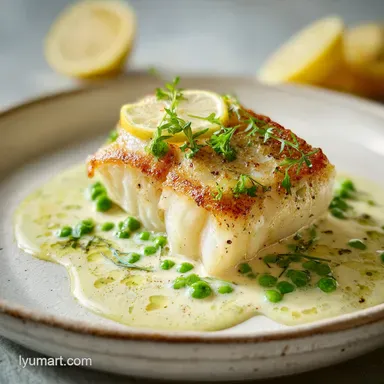 Baked Cod in Coconut Lemon Cream in 25 Mins Recipe Card