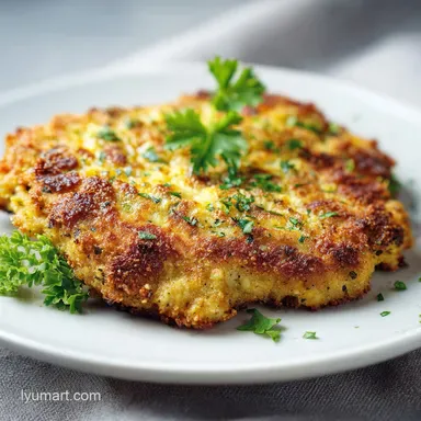 Cottage Cheese Crusted Chicken Cutlet for 3 Recipe Card