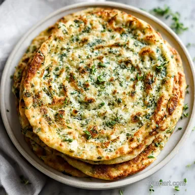 2 Ingredient Cottage Cheese Flatbread Recipe: Pan-Seared Recipe Card