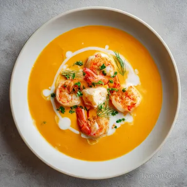 Creamy Crab and Shrimp Seafood Bisque Recipe Card