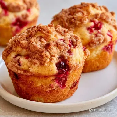 Cranberry Apple Muffins with Streusel