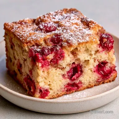 Cranberry Christmas Cake for 12 Servings Recipe Card