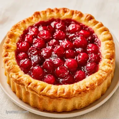 Cranberry Lemon Tart for 8 Servings Recipe Card