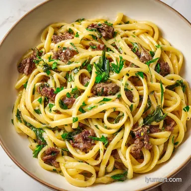 One Pot Creamy Beef and Garlic in 30 Min
