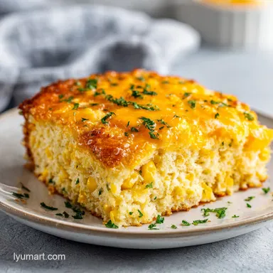 Corn Casserole with Jiffy Mix for 8 Servings: Creamy Baked Recipe Card