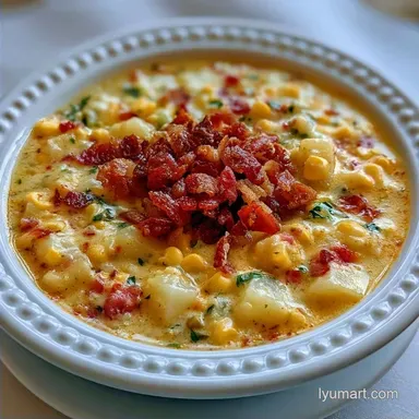 Corn Chowder with Bacon: Creamy