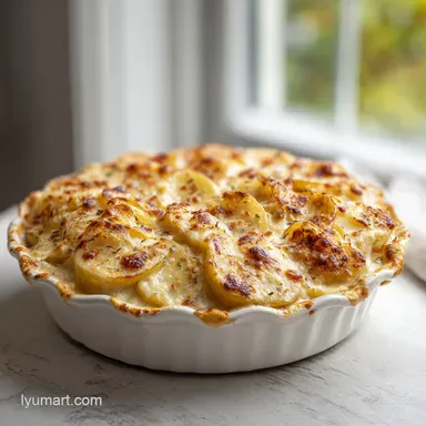 Potatoes Au Gratin for 8 Servings Recipe Card