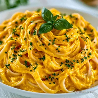 Creamy Pumpkin Pasta in 30 Minutes Recipe Card