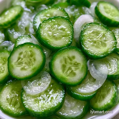 Quick Garlic Refrigerator Pickles Recipe Card