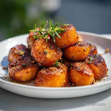 Crispy Garlic Sweet Potato Bites in 35 Mins Recipe Card