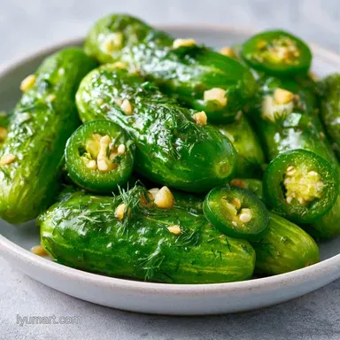 Spicy Pickles with Jalape&ntilde;o Recipe Card