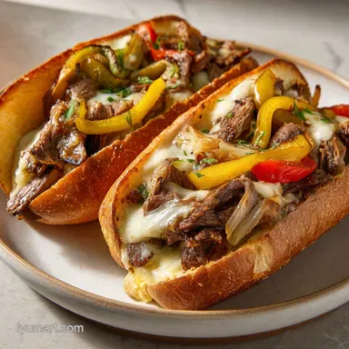 Crockpot Philly Cheesesteak with Shaved Beef for 6 Servings