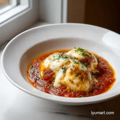 Easy 3 Ingredient Ravioli Bake for 6 Servings: Golden and Bubbly Recipe Card