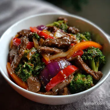 Easy Beef Stir Fry Recipe: Silky Tender Beef Recipe Card