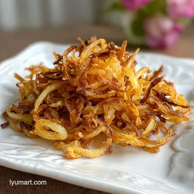 French Fried Onions for 10 People | Crispy Recipe Card