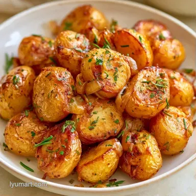 Foil Packet Potatoes with Garlic Roasted Recipe Card